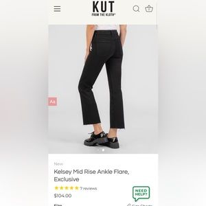 KUT from the Kloth (Kelsey Mid Rise Ankle Flare, Exclusive)